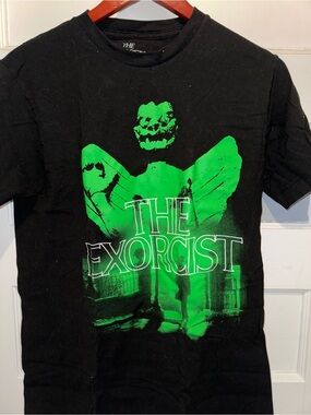The Exorcist Graphic Tee - Black with Neon Green Print
